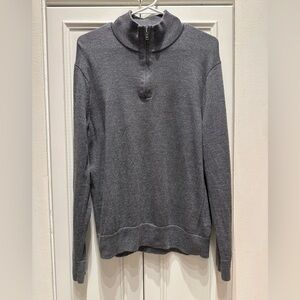 Banana Republic Gray Quarter Zip Pullover Sweater Large